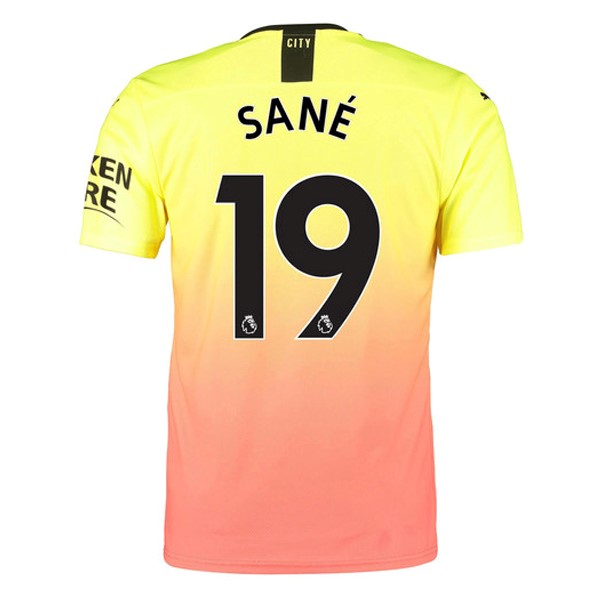 Camiseta Manchester City NO.19 Sane 3ª Kit 2019 2020 Naranja